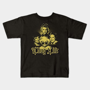 YELLOW THUG LIFE GOLDEN GIRLS Kids T-Shirt